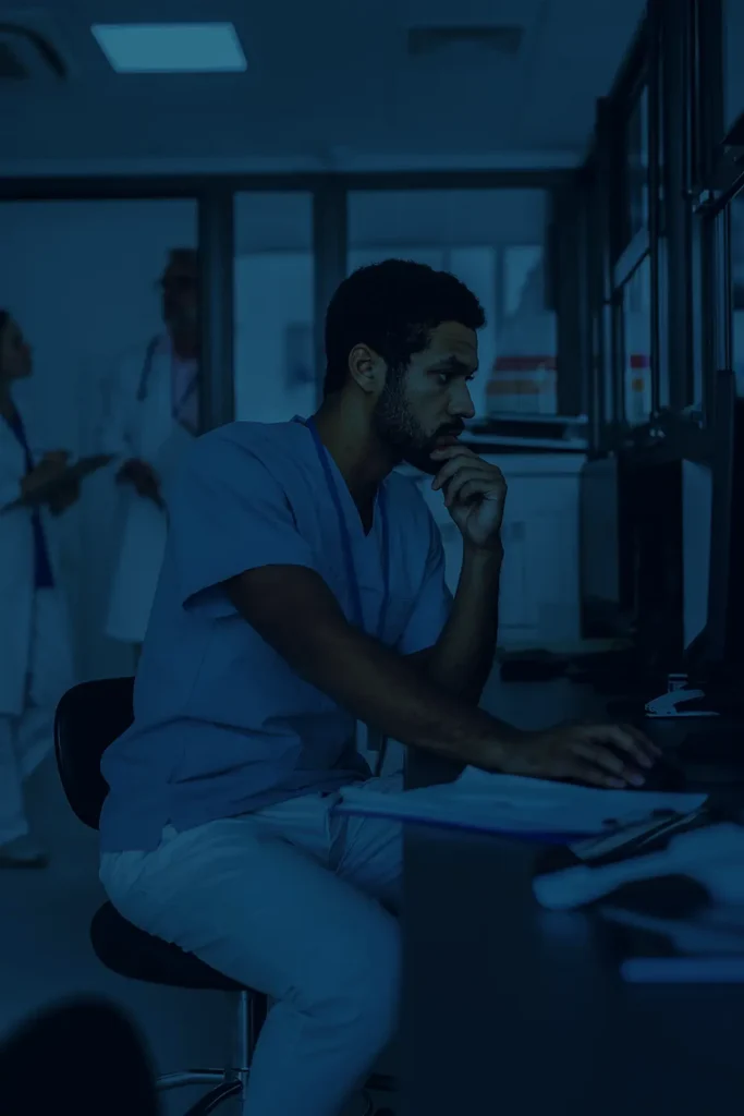 doctor entering medical records